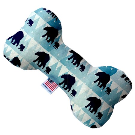 Mirage Pet Products Winter Bear Tracks 8 in. Stuffing Free Bone Dog Toy 1307-SFTYBN8